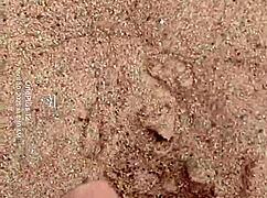 bare feet play in the sand