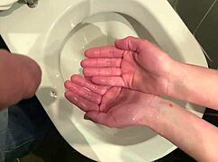 i hold his dick while he pees then wash hands in piss