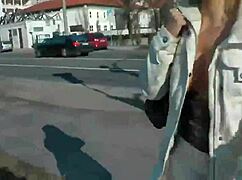 German blonde teen feels vulnerable naked in public ass exposed