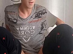 Hot twink cums multiple times, destroys ass intensely