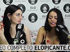 Bisexual Lesbians Kiss and Play with Lollipop in Teasing Encounter