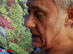 Pornstar hammers woman, cums on pierced tongue