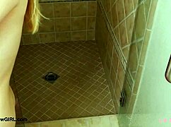 Hot teen 18+ blonde took a shower 😊
