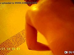 Spy Camera Captures Nude Tits In Shower