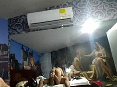 i was very tired but i let her dominated me in amazon position but her husband is calling her so i fuck her again