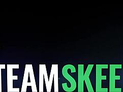 Blindfolded Eva Nyx and Axel Haze compete in a quiz to see who gets to dominate and fuck