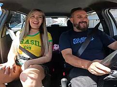 beautiful argentinian transsexual feels wild in car ride through buenos aires streets
