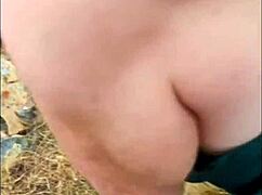 mountain blowjob with huge cumload, so wild