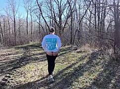 fucked outside with drone watching