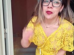 Hot Girl Tidies Up The Room Without Wearing Panties.