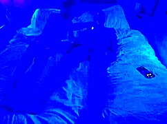 our experiment with ultraviolet light in the bedroom.