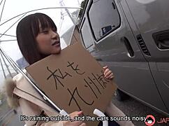 Suck my big tits while I moan in the car! Mikoto Mochida begs uncensored.