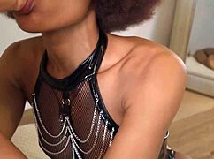 Beautiful cute girl intriguingly celebrates the start of summer with a close-up blowjob and cum in mouth