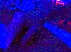 our experiment with ultraviolet light in the bedroom.