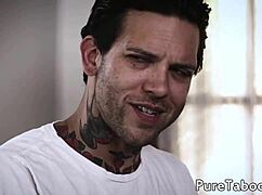 taboo fantasy after classes, petite teen with tattoo bending over