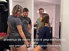 Couple Swap with Friends After Dinner