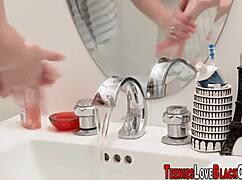 Teen Rides Huge Black Motorcycle