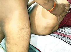 Indian desi bhabhi working out with gym boys