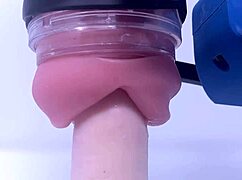 Rubjoy Demonstrates Fleshlights on Stunt Model with Vibrating Tongue