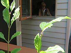 Nikki fucked from behind in a close-up doggystyle scene.