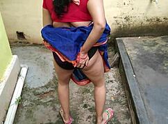 did you see stepmom peeing in the backyard before quick sex and cum on boobs?