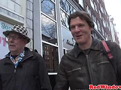 Stockinged dutch prostitute gets pussy pounded by client