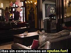 blonde and brunette enjoy threesome sex family taboo - spanish sub