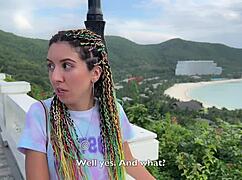 public dick flashing leads to girl jerking my cock and swallowing cum on ferris wheel