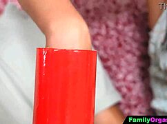 Step mommy cheats on couch