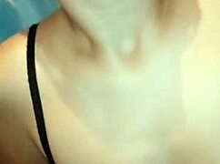 The neighbor catches me masturbating with a dildo and sadistically cums in my mouth