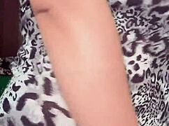 horny pregnant maid shows big boobs and hairy pussy on camera alone