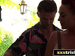 Dude with big dick stretches stepsister's asshole