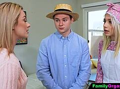 Lesbian Babe Corrupts Amish Stepsister Before Wedding