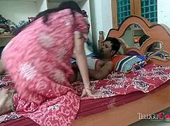 Married Indian Desi Couple in Homemade Bedroom Sex Including Blowjob and Fucking