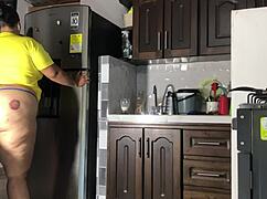 Argentino Pounds Colombian Hard in Rough Kitchen Fucking Session