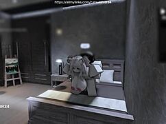 quietly fucking a fan on the bed with intense passion