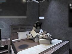 quietly fucking a fan on the bed with intense passion