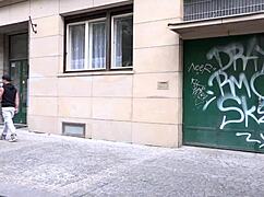 blond babe gets nailed by a black cock and her guy loves watching