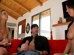 she sucks my balls then my big cock in this milf scene