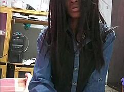 Daddy porn production boss gets the best ever blowjob close up by fantastic black blowjob queen cock sucking slut