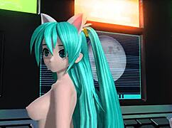 Hatsune Miku Hello Planet Project Diva Nude Mod Full Nude Cat Costume