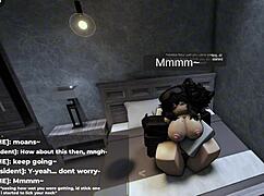 Roblox Cum Loving Slut Ends Up Soaked In Ass And Pussy Sex