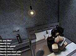 Roblox Cum Loving Slut Ends Up Soaked In Ass And Pussy Sex