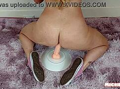 hot blonde masturbates in pink chucks