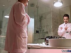 Nikki the porn night virgin gets a real romantic fuck and seems to love it