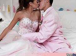 Nikki the porn night virgin gets a real romantic fuck and seems to love it