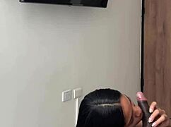 Cute Brunette Enters Her Stepbrothers Room And Gives Him A Sloppy Blowjob -Amateur Couple- Nysdel