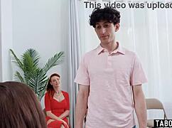 sperm bank filled with desperate milfs until a fertile guy walks in.