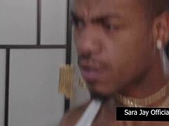 Sara Jay Loves Riding Huge Cock With Great Dick Bouncing, Mazee God