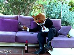 hot petite 18+ latina babe with perfect body fucking with pervert teddy bear